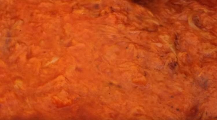 Next, you need to add water to the marinade.