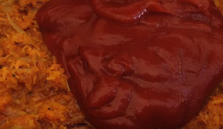 When the vegetables are soft, add the tomato sauce.