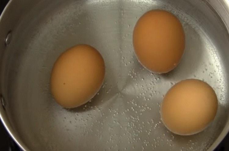 Cook hard-boiled eggs.