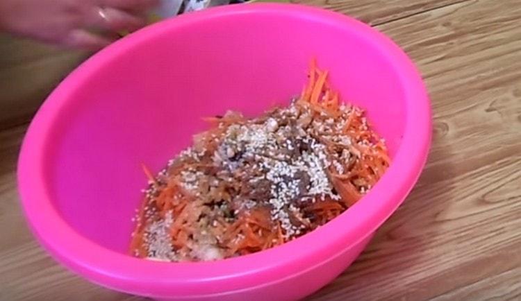 We also add sesame seeds.