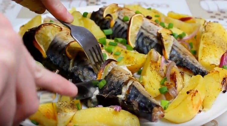 To serve, put the dish on a separate large plate.