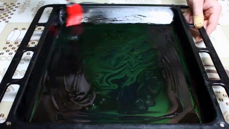 Grease a baking tray with vegetable oil.