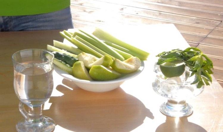 We prepare all the vegetables and fruits.