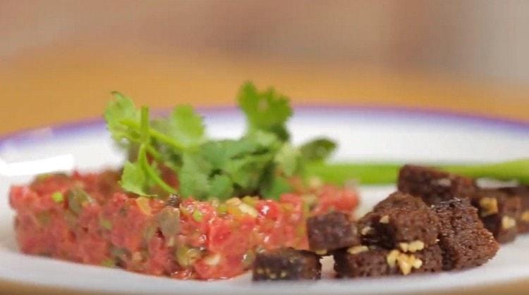 This is so beautiful you can serve beef tartare.