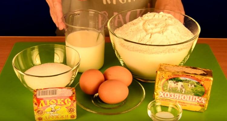 First you need to sift the flour.