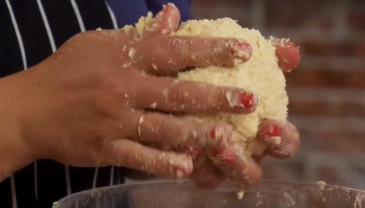 The kneading results in a smooth and sticky dough.