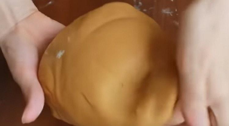 The dough will be smooth, but slightly sticky.