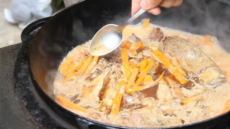 Add water, as well as salt.