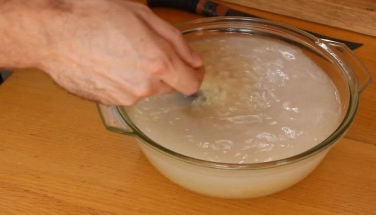 Rinse thoroughly in water.