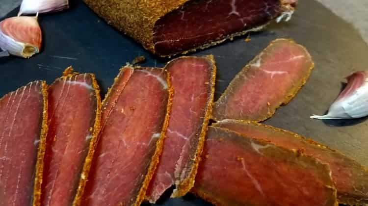 beef basturma is ready