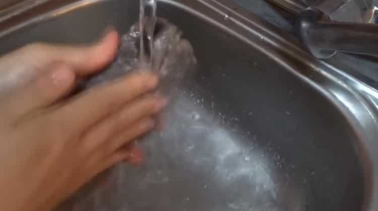 To cook beef basturma, wash the meat