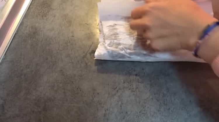 To cook beef basturma, dry the meat