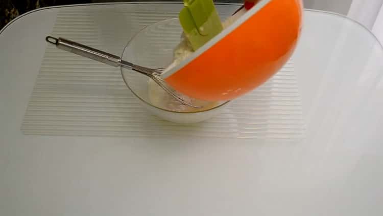 To make biscuit cookies, sift flour