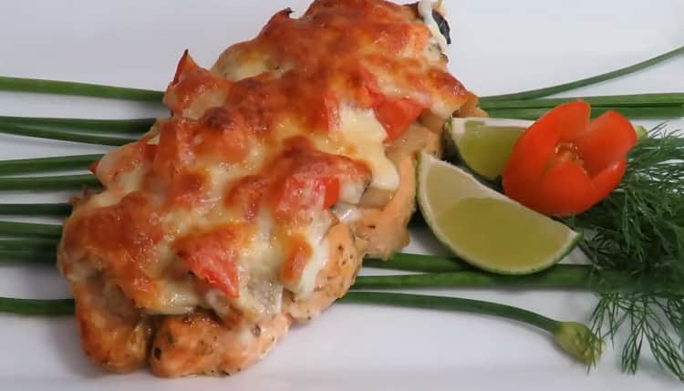 Pink salmon in the oven according to a step by step recipe with photo