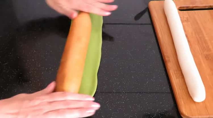 To make Chinese dumplings, roll the dough