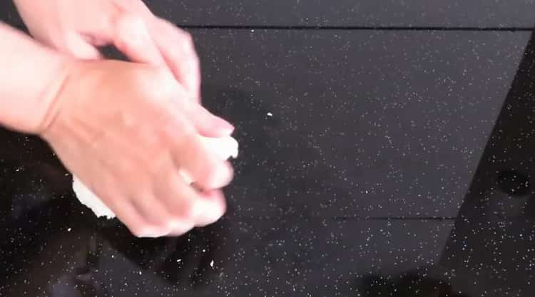 To make Chinese dumplings, knead the dough