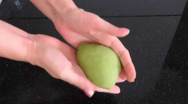 To make Chinese dumplings, knead the dough