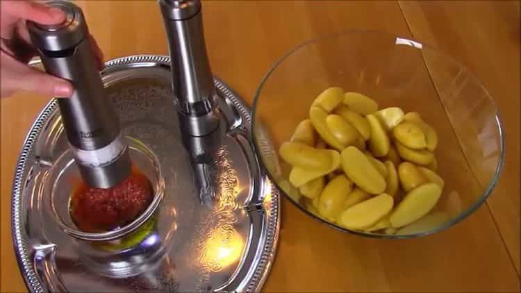 To make dorado in the oven, prepare the sauce