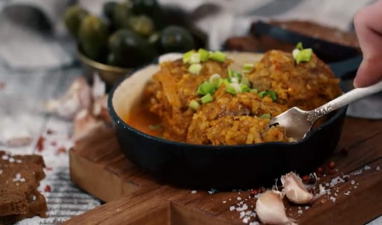 Minced hedgehogs with rice according to a step by step recipe with photo