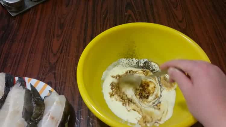 To prepare catfish steak, prepare the sauce