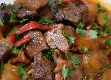 Braised beef with vegetables - the whole family will ask for supplements