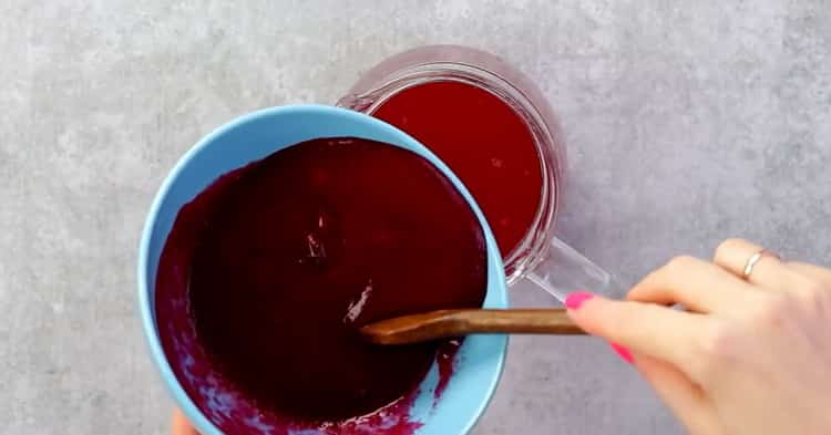 Rub cranberries through a sieve