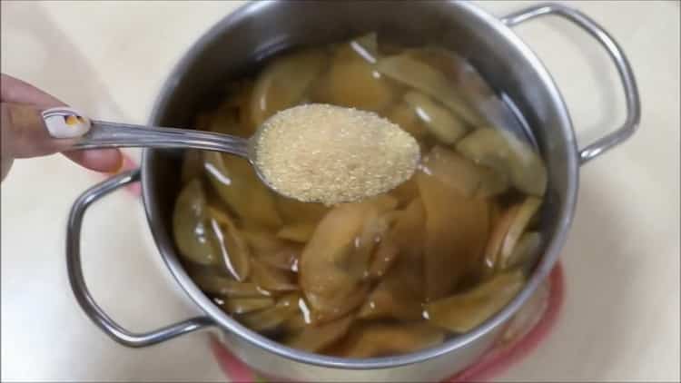 To make compote from dried apples, boil all the ingredients