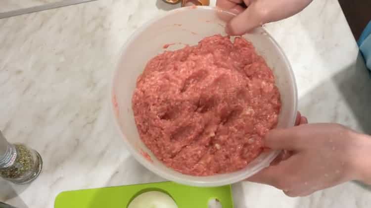 To prepare ground beef patties, prepare all the ingredients