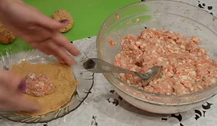 To make crab stick cutlets, prepare a breading