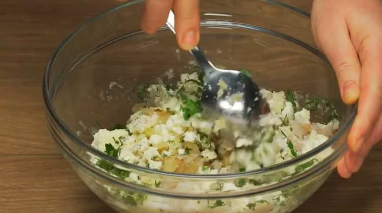 For the preparation of mentai patties, mix the ingredients