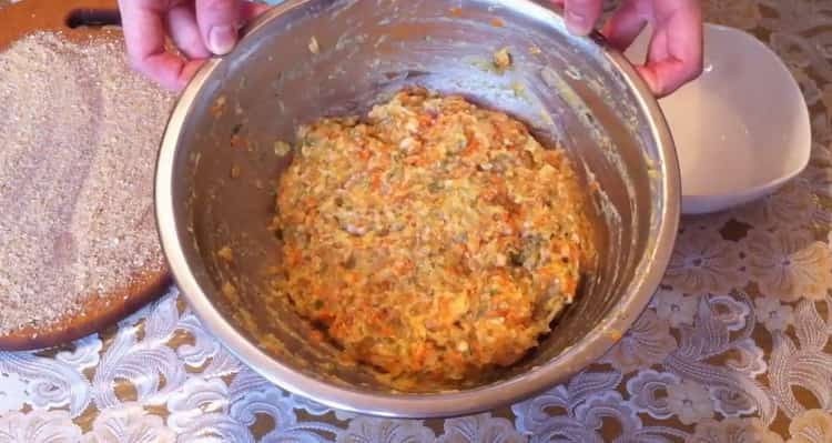 To prepare fish cutlets, mix the ingredients