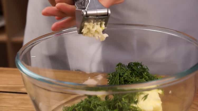 According to the recipe, for the preparation of Kiev cutlets, prepare the filling