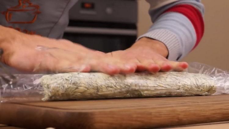 According to the recipe, for cooking Kiev cutlets, wrap the oil in a plastic wrap