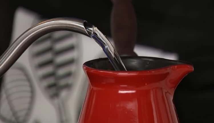 To make coffee in the east, add water to the Turk