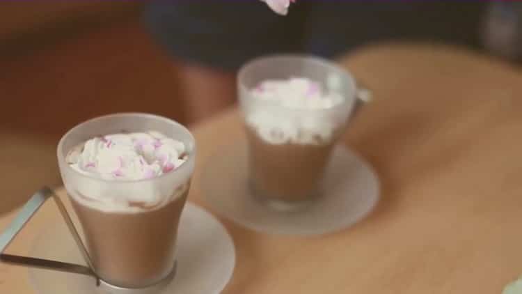 Delicious coffee with cinnamon ready