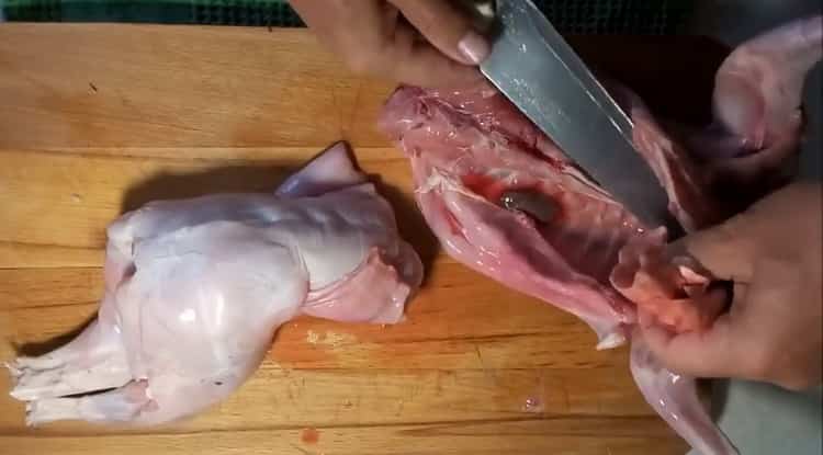 To prepare the rabbit in sour cream in the oven, prepare the ingredients