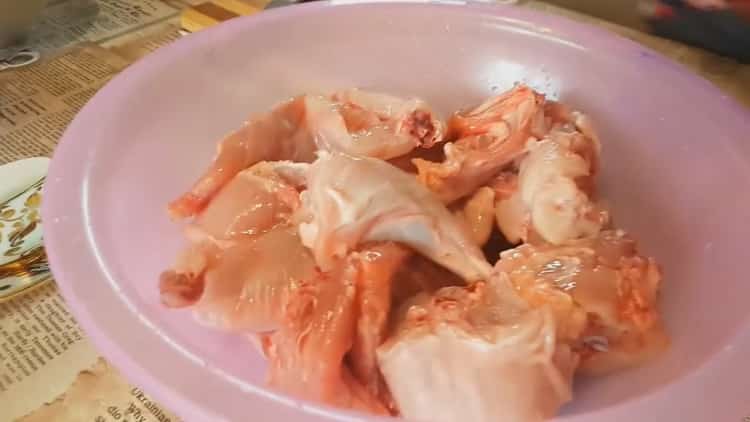 To prepare the rabbit stew with vegetables, prepare the ingredients