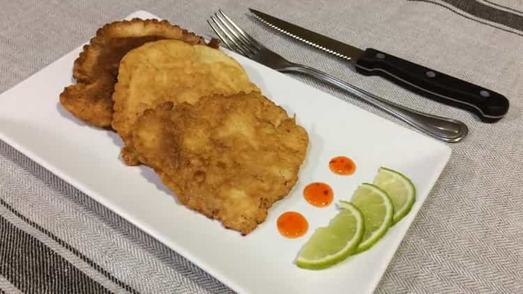 Try to cook chicken breast in batter