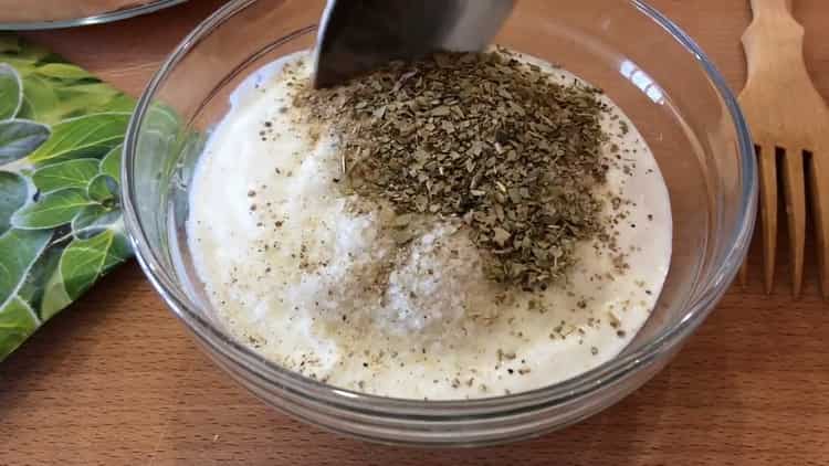 To make chicken breast with potatoes in the oven, prepare the sauce