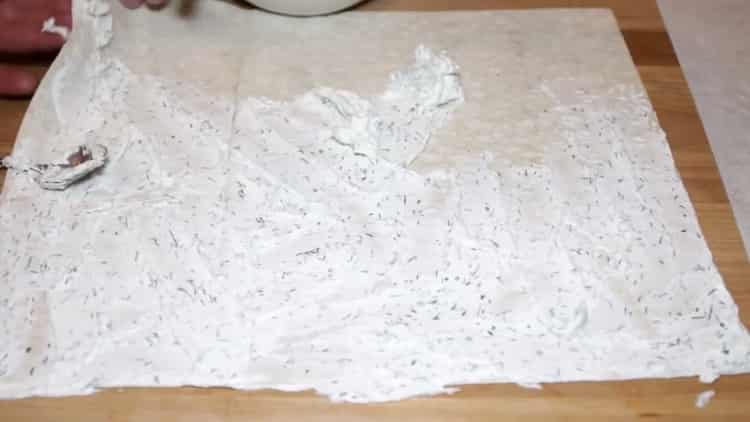 To make pita bread with red fish put a shaving brush on the pita bread