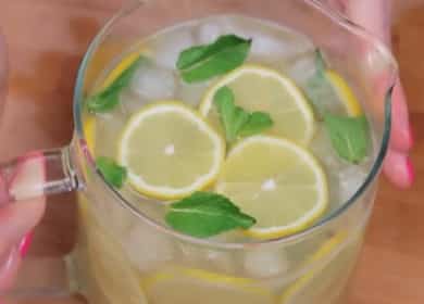Lemonade at home according to a step by step recipe with a photo