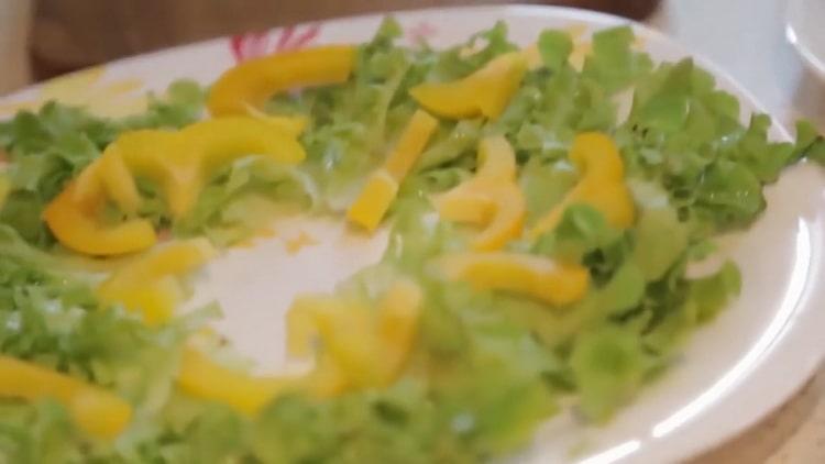 To prepare salmon in the oven in a foil, put the ingredients on a plate