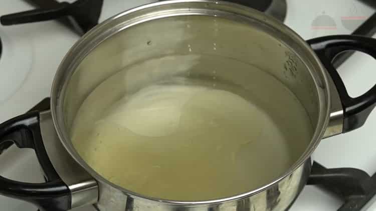 To make pickled cabbage, cook the marinade