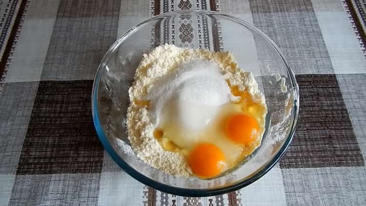 Add eggs to make honey cookies