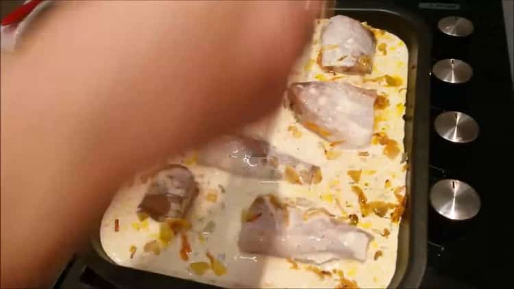 On prescription. to cook pollock in the oven, preheat the oven