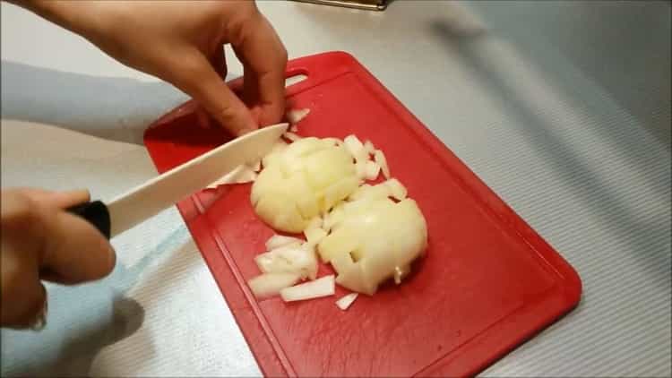 On prescription. to cook pollock in the oven, chop vegetables