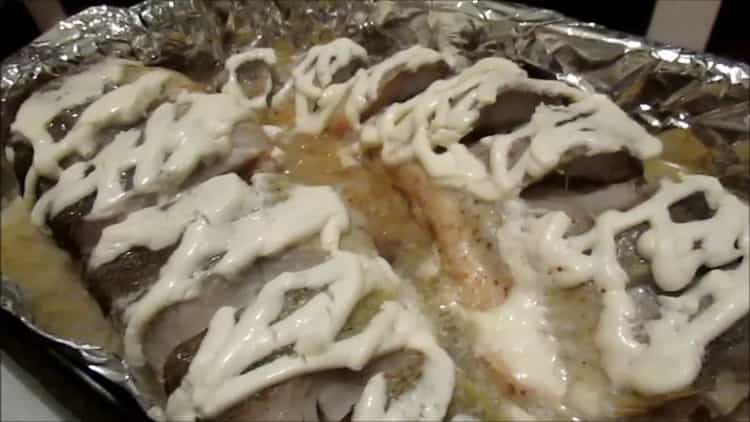 Navaga in the oven is ready