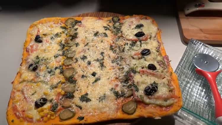 the pizza toppings are ready