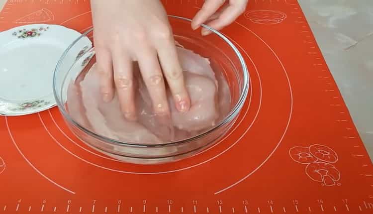 To make chicken breast pastrami, prepare the ingredients