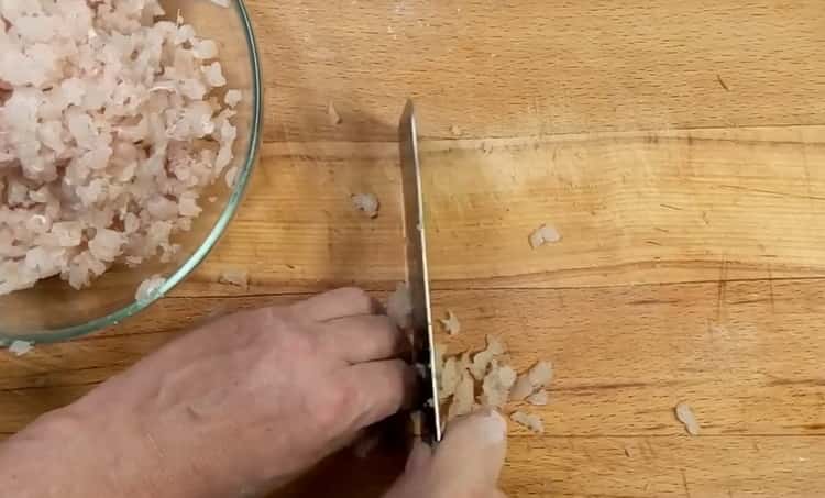 To make pike dumplings, cut the fish